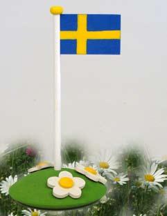 Höjd 165 mm, 44625 Bröllopsflagga svensk 250 mm 44624-129 Bordsflagga, dansk.