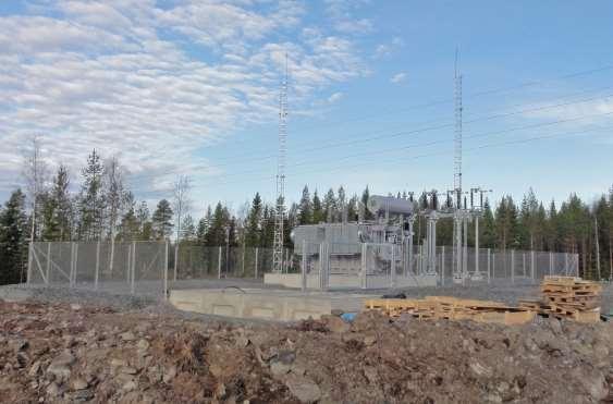 De synligaste komponenterna vid den 110 kv elstation som ska byggas på projektområdet är ett 110 kv ställverk, en transformator och en skyddsbyggnad.