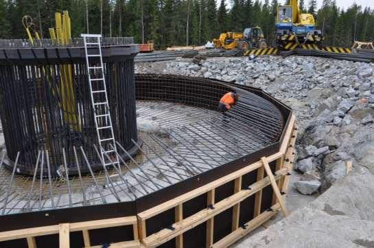 Bild 5.10. Anläggning av ett vindkraftsfundament.