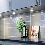 Belysning och el Dimmer ingår som original till LED-belysningen under väggskåp i kök.