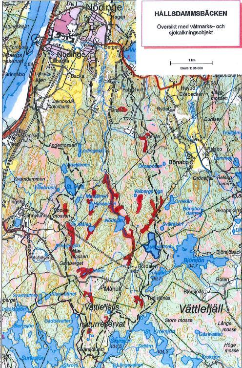 Hållsdammsbäcken kalkning Våtmarkskalkningarna påbörjades 1986. Före 1986 kalkades Nödsjön och Lysevatten. Dessutom fanns en liten doserare med säckfyllning vid Granås.