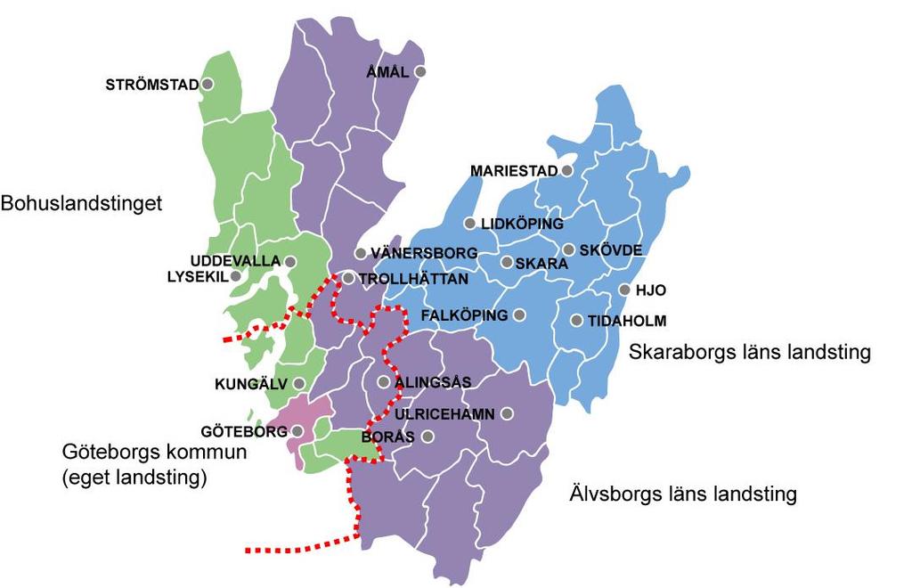 Landstingsindelning före