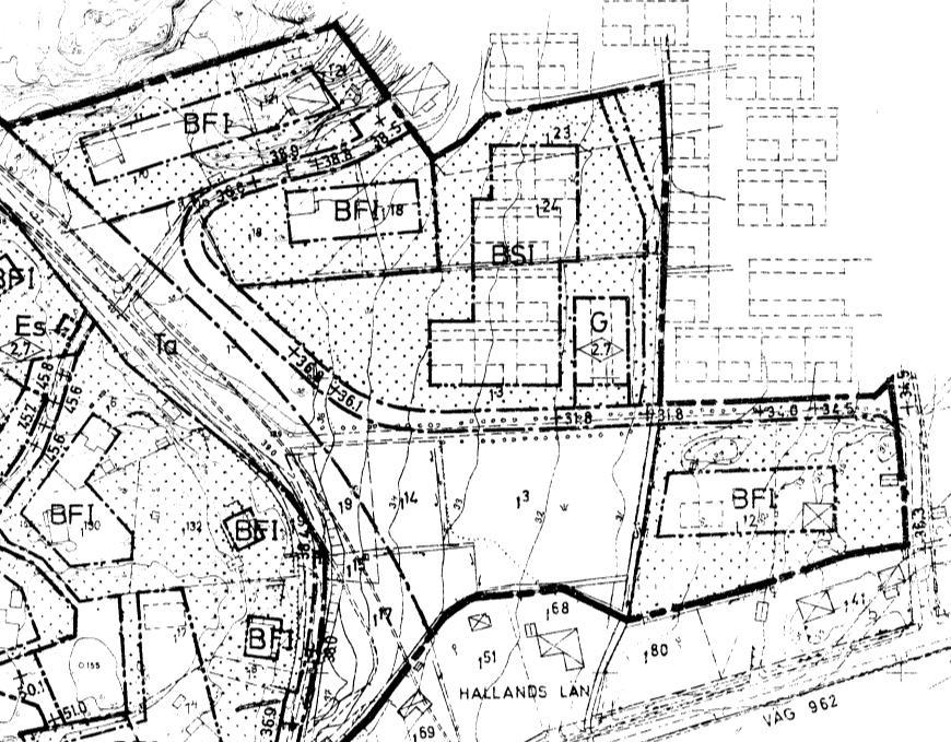 För området gäller detaljplan F 3412, som vann laga kraft år 1969. Planens genomförandetid har gått ut.