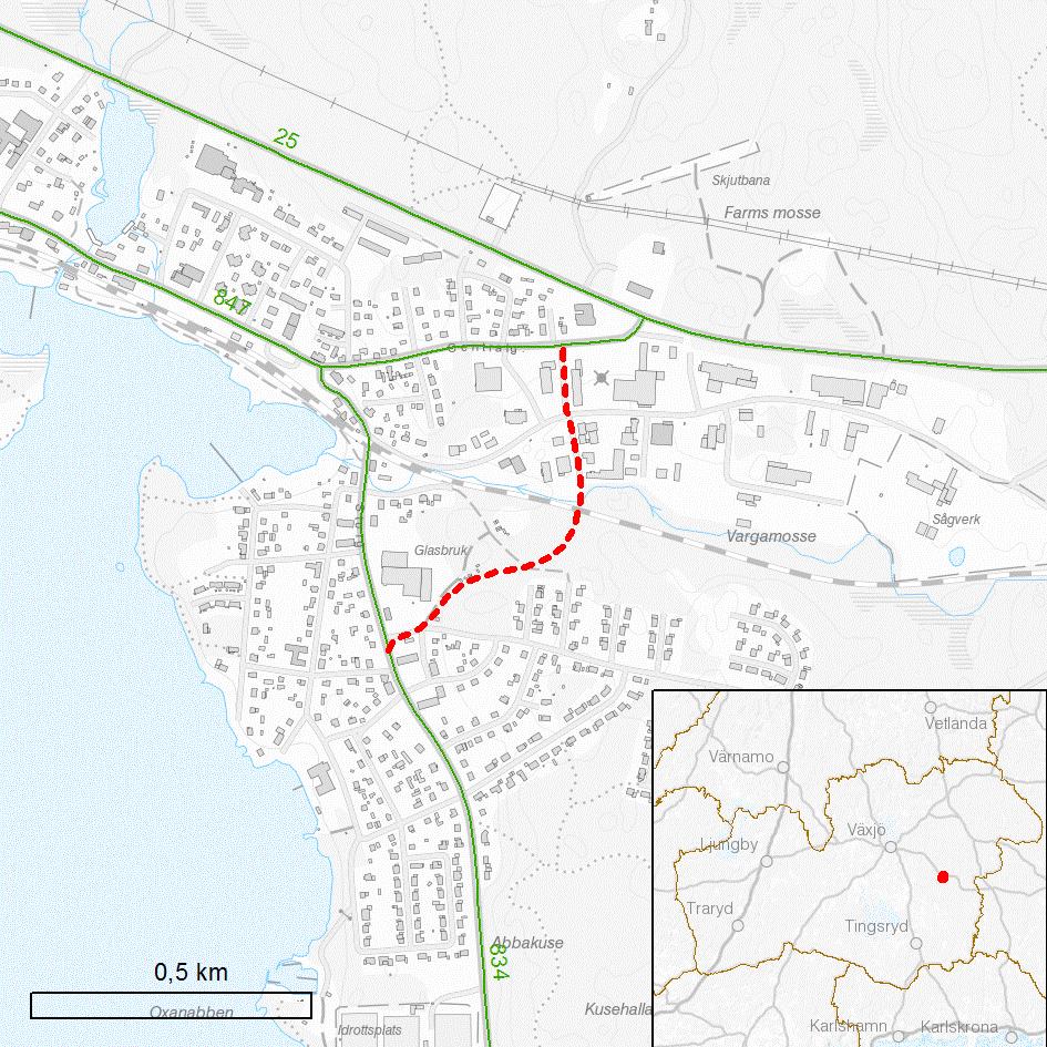 Väg 834 Hovmantorp, korsning med järnväg Bilaga 1 Ärendenummer; Objektnummer: TRV 2016/59617, VSY1872 Kontaktperson: Niklas Alvaeus, Trafikverket, 010-123 60 37 Skede: Äldre fysisk planering (se