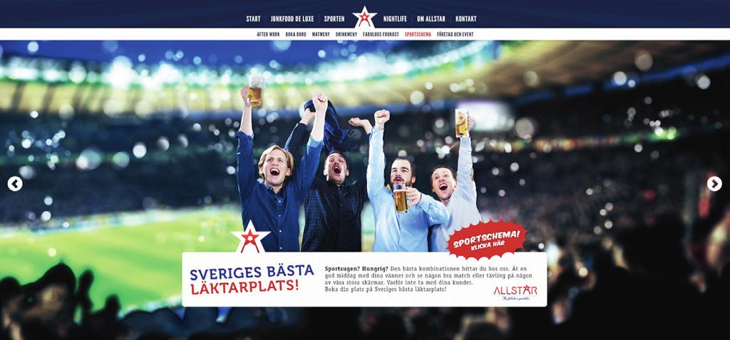 Allstar Franchise välkomnar aktivitet i sportscheman och information kan visas. de sociala medierna i allmänhet och Facebook i synnerhet.