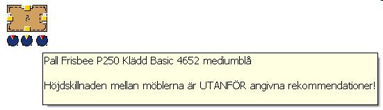 Bord och stolar i olika höjder Vi har infört