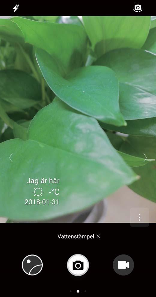 Kamera Ändra stil för vattenstämplar Lägg till anpassad text Fler stilar för vattenstämplar Bortse från vattenstämpel Anpassat bildtagningsläge Instruktioner Upptäck nya möjligheter med anpassade