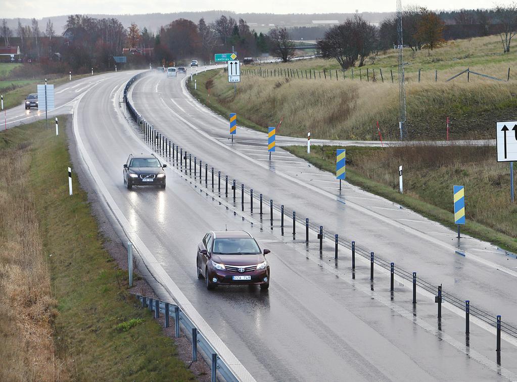Spårutveckling på mitträfflade, mötesfria och riktningsseparerade vägar Säker
