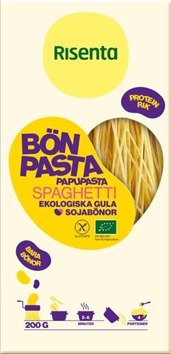 Bönpasta spaghetti gula EKO Uppgiftslämnare: Risenta AB Varumärke: RISENTA Bönpasta spaghetti gula EKO Leverantörens artikelnummer: 140002 Förpackningsstorlek: 200g Produktinformation