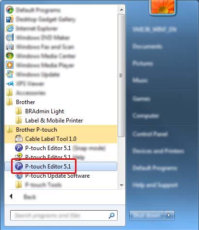 10 Använda P-touch Editor 10 Starta P-touch Editor 10 a Starta P-touch Editor.
