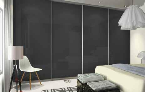 matt silver VISTA PLAIN Spegelglas, klar med vit alt.