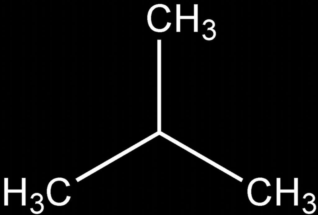 2-metylpropan (iso-butan): Molekylformel/
