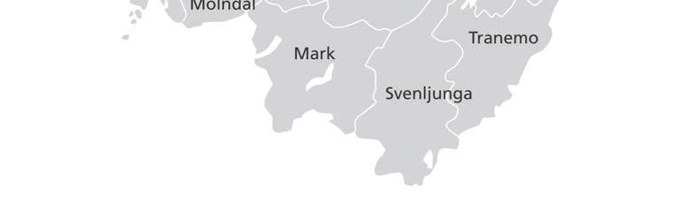 Karta över Västra Götaland med