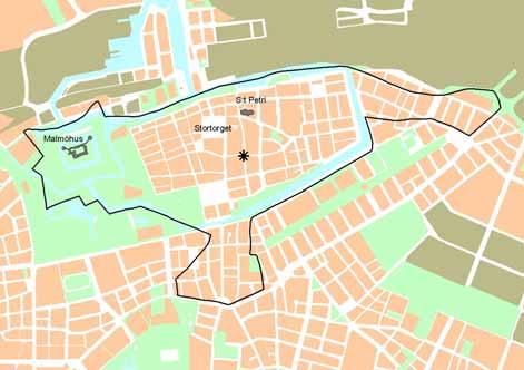 Undersökningsområdet i förhållande till RAÄ 20, Malmö