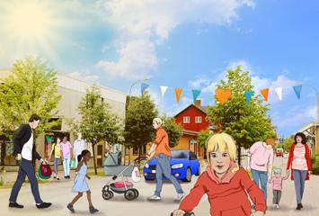 fler arbetstillfällen och bidrar till att öka befolkningen. Målet är att vi 2020 ska vara minst 12 500 invånare.
