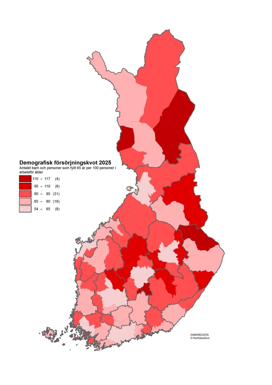 bildningsgrupperna i alla regioner. Lågutbildade upplever sig oftare ha en försämrad arbetsförmåga än högutbildade.