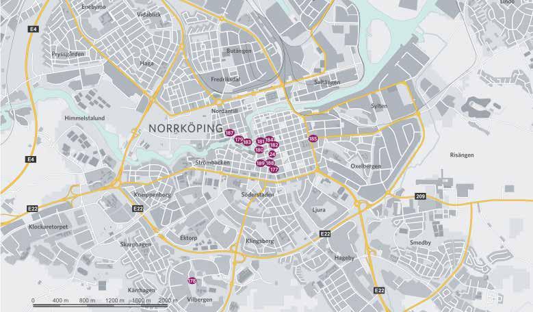 CASTELLUMS FASTIGHETSBESTÅND Förvärvs- Bygg/ Kvadratmeter per lokalslag Fastighet Gatuadress Kommun år Omb. år Kontor Butiker Lager Logistik Bostäder Övrigt Totalt Markyta Tax.
