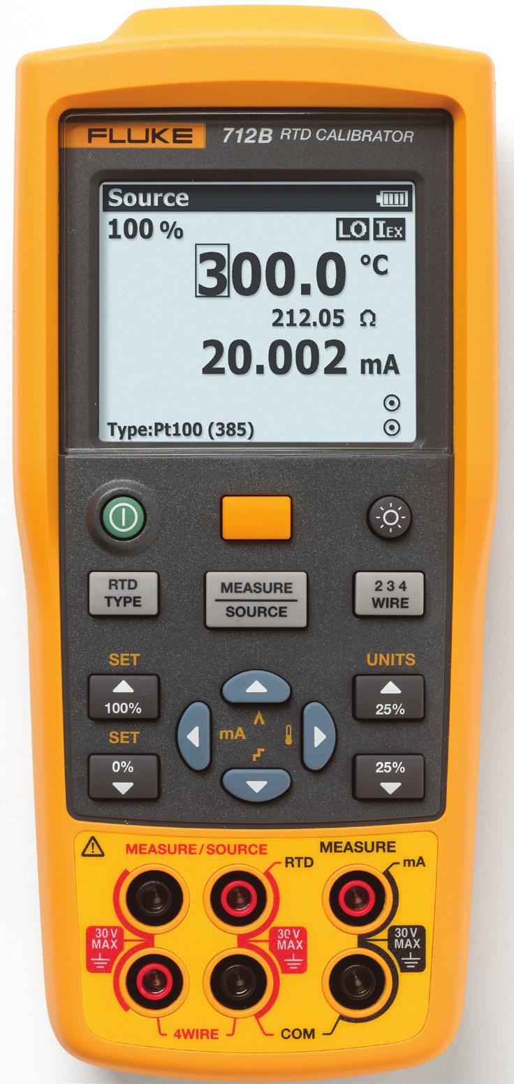 Fluke 712Boch Fluke 714B-temperaturkalibratorer Noggrannhet och enkelhet För yrkesutövaren av temperaturkalibrering som vill ha en mycket noggrann, lättanvänd temperaturkalibrator med en funktion är