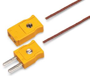 Terminerad med (4) banankontakter för 4-ledningars temperaturmätning med 712B Lägg till skyddsfodralet 2601 (22,86 cm, 9 tum) eller 2609 (63,5 cm, 25 tum) för skydd av proben