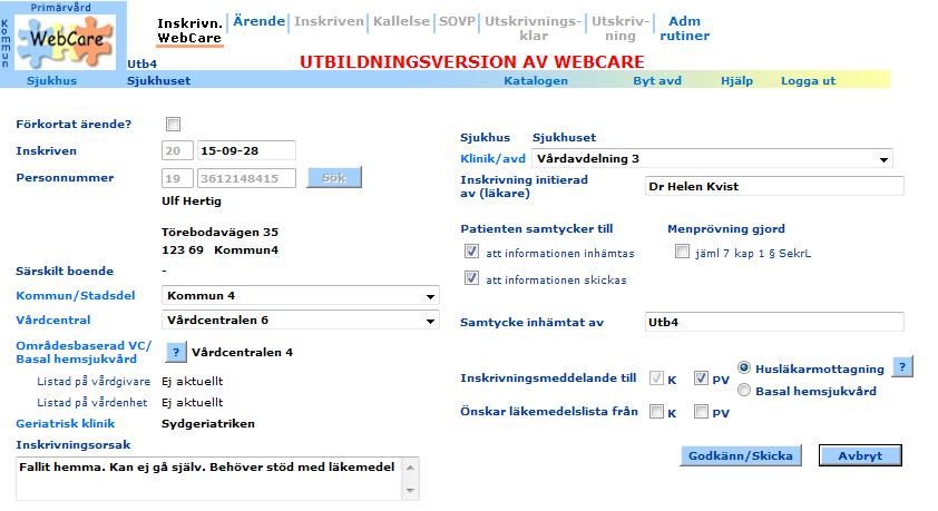 listad patient b)