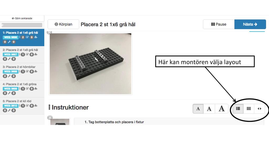 3. METOD Vidare används Casat vid monteringsarbete där den förser montörer med digitala monteringsinstruktioner både i bild och text.