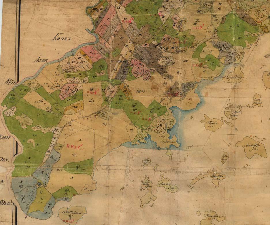 1844. Vägarna är desamma men husen som finns idag har tillkommit efter 1844.