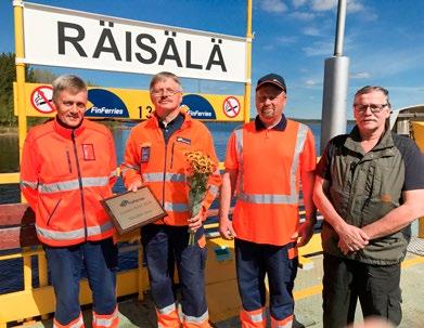 24 ǀ FINFERRIES 2017 Viktiga händelser 2017 Q1 Räisälä vajerfärja utsågs till årets rutt. Bolagsstämman hölls 23.3.2017 och bokslutet godkändes.