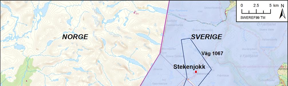 2.4.3 Riksintressen för rennäring Vid Stekenjokk finns ett riksintresse för rennäring som täcker hela området och söder om länsgränsen i Jämtlands län finns ett kärnområde av