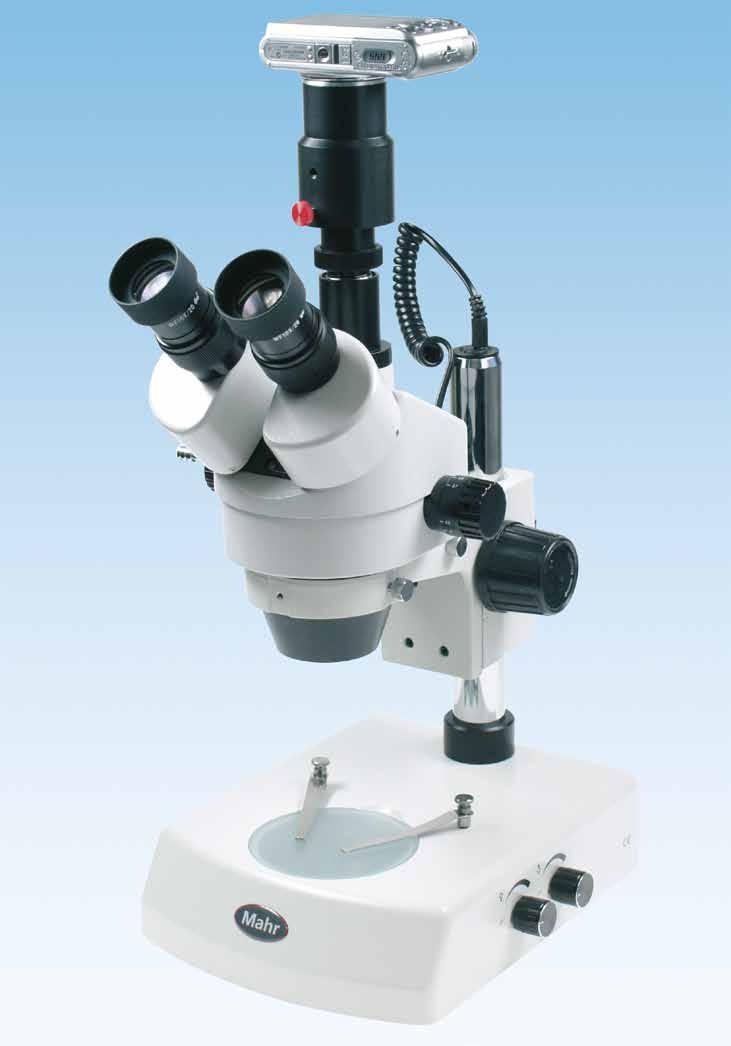 MarVision SM 151 Stereo zoom mikroskop inklusive CamSet Kraftfullt stereomikroskop för dokumentation med fantastisk optik Högklassig optik för ljusstarka, skarpa, tredimensionella bilder Ställbar