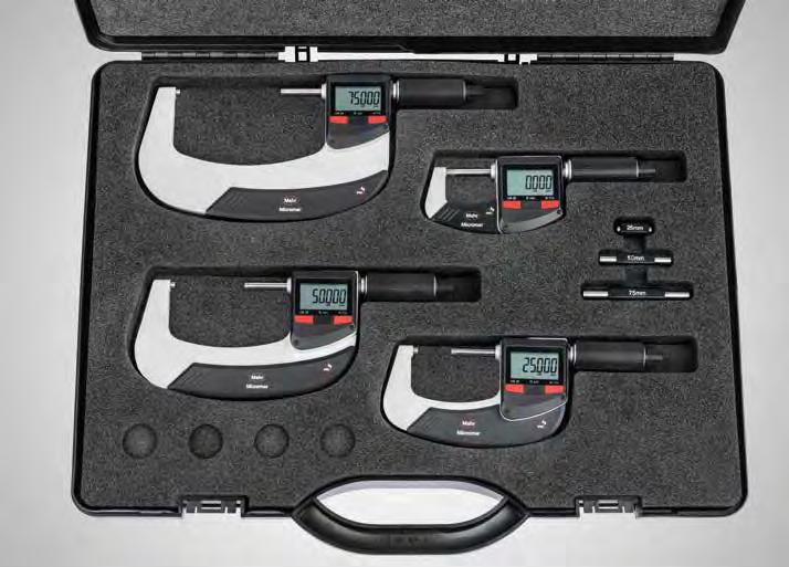 Micromar 40 EWRi Digital bygelmikrometer med Integrated Wireless integrated wireless IP65 ABS 0 TOL 2693 SEK Best nr 4157100 Funktioner: RESET (nollställning av display), ABS (displayen kan