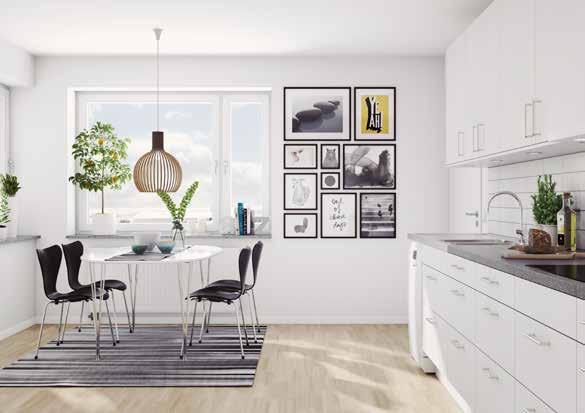 Tvättstuga och torktumlare är standard i alla lägenheter, dessutom finns gemensam tvättstuga. Bostadsrättsföreningens styrelse får ett alldeles eget styrelserum för sina möten.