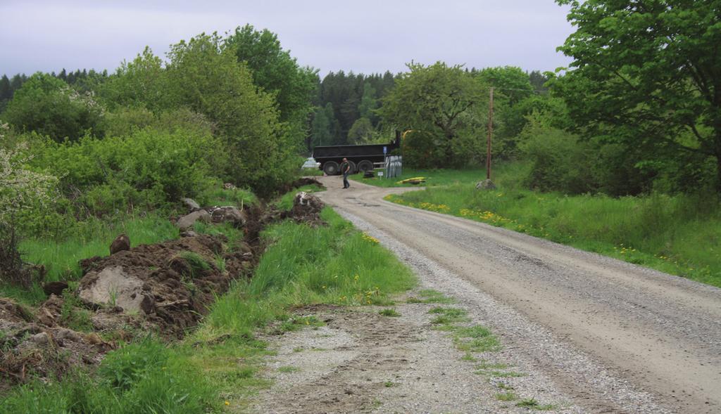 Resultat En sträcka om drygt 110 meter av det cirka 0,8 meter breda ledningsschaktet övervakades.