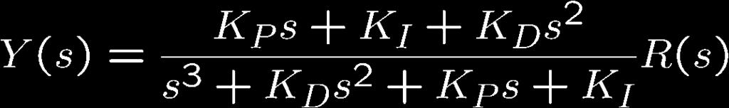 Svävande kulan hade följande slutna system 31 Från rotorten kunde vi dra slutsatsen att med K I =2 och K D =4 så verkar det finnas