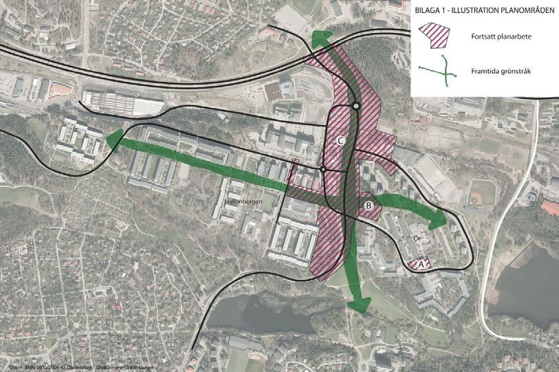Illustration planområden, bilaga till stadsbyggnads- och miljönämndens beslut den 9 december 2013. Idéverkstad I januari 2015 hölls två idéverkstäder kring utvecklingen av planområdet.