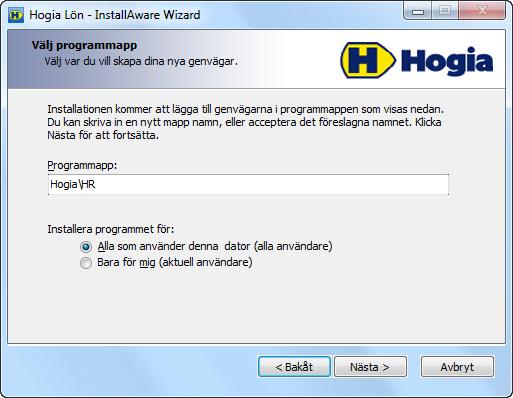 Programmappen visas under startmenyn på din dator.