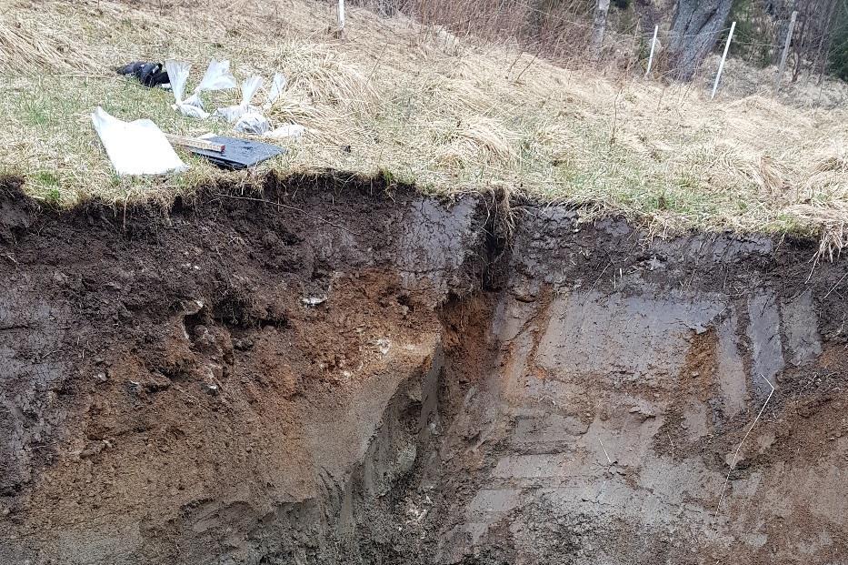 10.4 Provgrop SW1724 Jordprofilen utgöres av ca 0,2 meter mulljord.