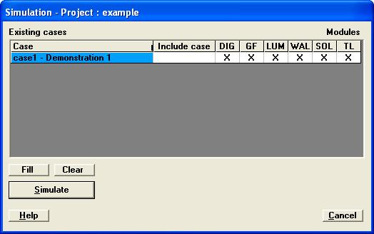 En erfaren användare kan emellertid själv bestämma vilken/vilka moduler som skall markeras för en simulering.
