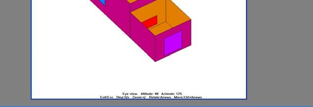 Denna 3-D funktion är speciellt användbar under uppbyggnaden av byggnadens geometriska utformning.