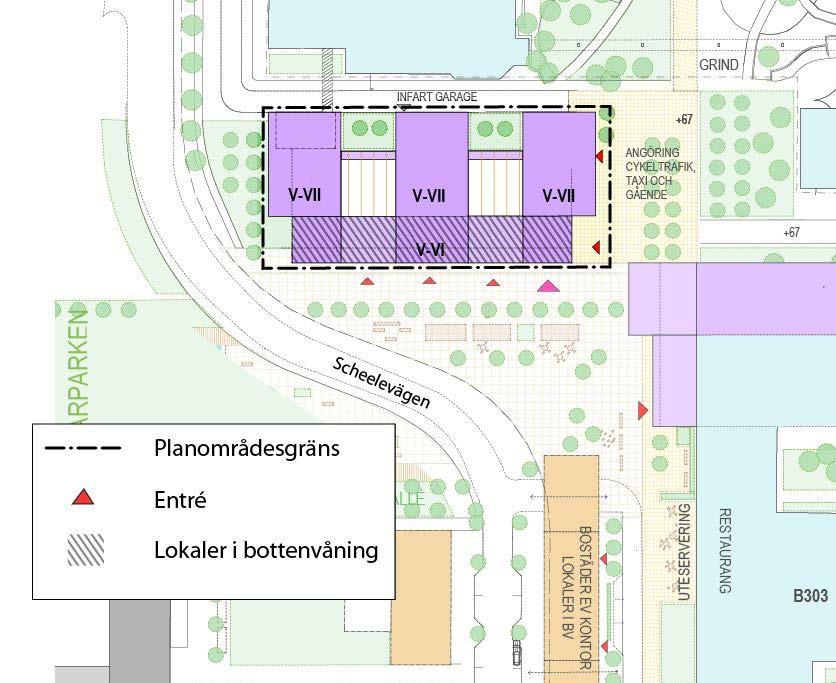 PLANFÖRSLAG Planens syfte Detaljplanens syfte är att inom del av Dirigenten 1, höja byggrätten från tre våningar till sju våningar samt möjliggöra nya funktioner i form av kontor och forskning samt