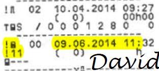 Kalibrering av DTCO1381 - Periodisk kontroll i kontrollrapporten Kontrollera först att provningsförutsättningarna (sid 2) är uppfyllda 1 Kontroll av färdskrivaren Typgodkännandeskylt (tillverkare,