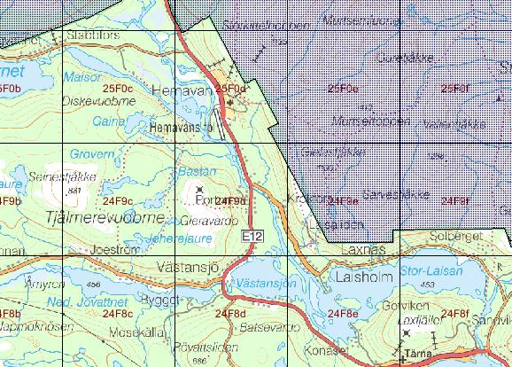 och fauna. Vindelfjällens naturreservat är även klassat av EU som Natura 2000 område. Planområdet berör inte detta område. Figur 8. Vindelfjällens naturreservat (lila området).