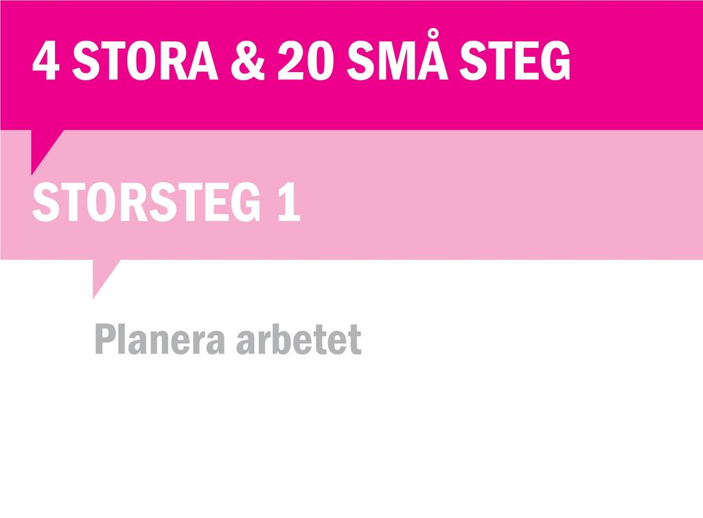 1. Tillämpa en systematisk och flexibel arbetsmetodik 2. Bilda en tvärsektoriell projektorganisation 3.