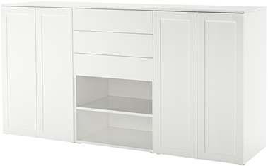 NYTT PLATSA/FONNES/SANNIDAL förvaringskombination 3105:- i folie. B240 D57, H123 cm.