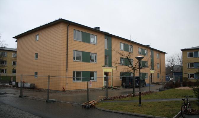 Förslagen på konstruktionslösningar med högpresterande isolering provas teoretiskt i Brogården som är ett pågående ombyggnadsprojekt i Alingsås där ett bostadsområde från