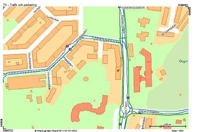 Gång- och cykeltrafik Trottoar med enkelriktade cykelbanor finns på ömse sidor av Danska Vägen, cykelbanorna är del av stadens snabba cykelnät med god tillgänglighet.