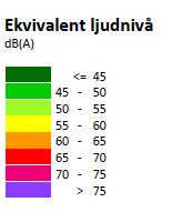 Prognosår 2035. Frifältsvärden vid fasad.