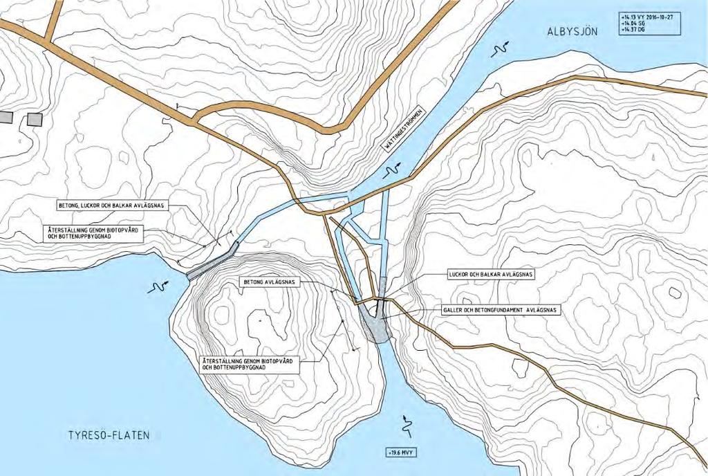51 (60) Figur 40. Översikt över föreslagna åtgärder för att genomföra en återställning vid Nyfors, PLAN. Norconsult 2017. \\ad.stockholm.
