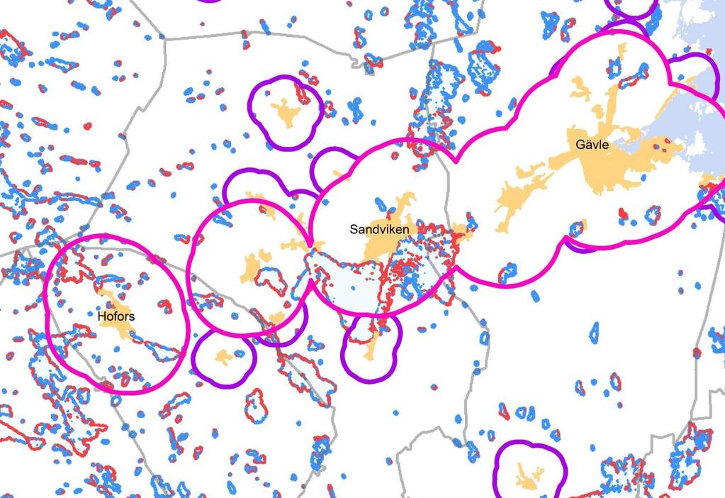 Fördjupade analyser Förutom statistiken på kommun- och länsnivå kan GIS-skikten användas för fördjupade analyser tillsammans med annat kartunderlag.