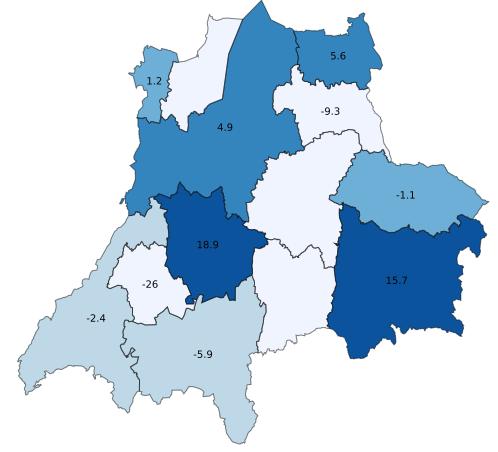 Gästnätter i Jönköpings län, jan-feb 2018 155 824 gästnätter (+2,6 %, +3 898 st) (Utveckling per marknad