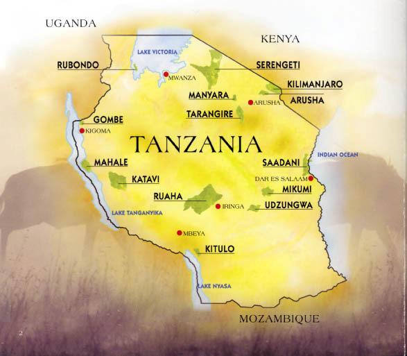 115 Bild 2 visar en karta over Tanzanias